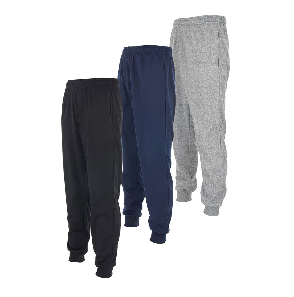 DARESAY Men's Tech Fleece Joggers Dry Fit Performance Sweatpants [3-Pack]