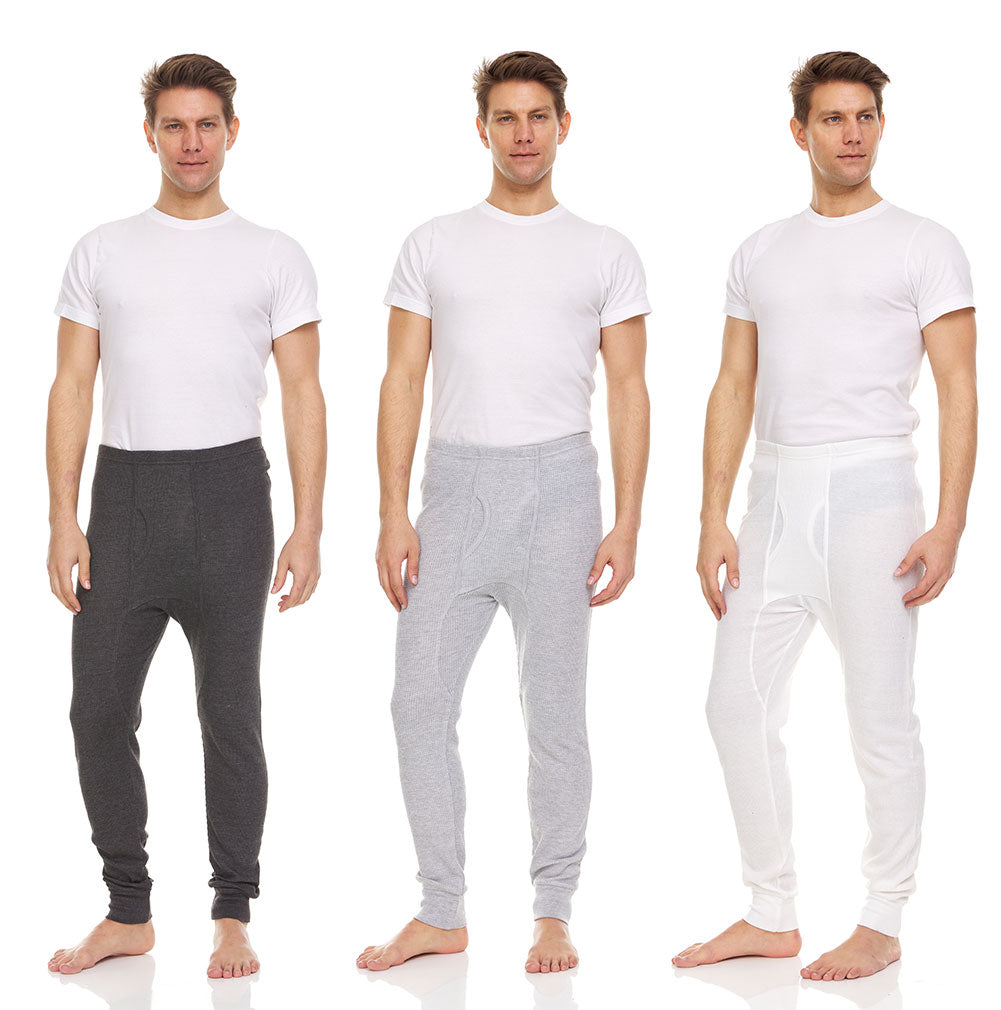 Men's 2-Pack Thermal Wicking Bottoms for Everyday Warmth