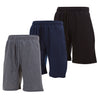 DARESAY Men's Fleece Sleep Shorts - Athletic Activewear Shorts with Pockets - Lounge and Workout Shorts for Men - Pack of 3