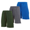 DARESAY Men's Fleece Sleep Shorts - Athletic Activewear Shorts with Pockets - Lounge and Workout Shorts for Men - Pack of 3