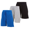 DARESAY Men's Fleece Sleep Shorts - Athletic Activewear Shorts with Pockets - Lounge and Workout Shorts for Men - Pack of 3